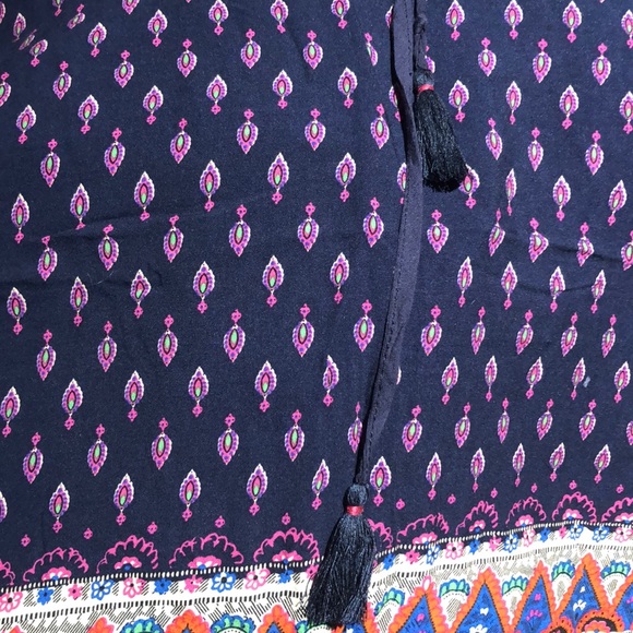 PRINT SUMMER TOP WITH STRAPS AND TASSEL DETAILS - Picture 4 of 7